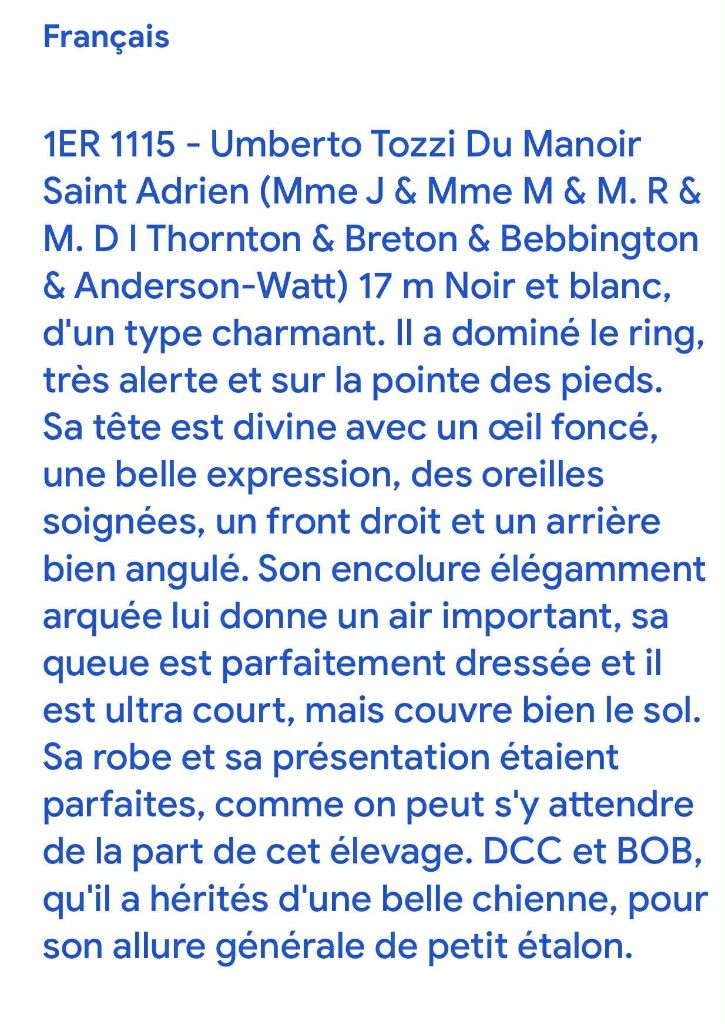 APPRECIATIONS JUGE UK JILL PEAK - UMBERTO TOZZI